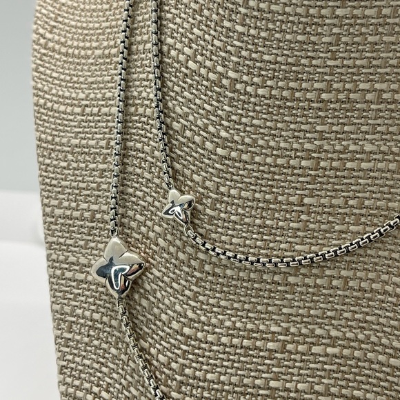 David Yurman Quatrefoil Box Chain Necklace, Silver and 14k Gold - Picture 5 of 16
